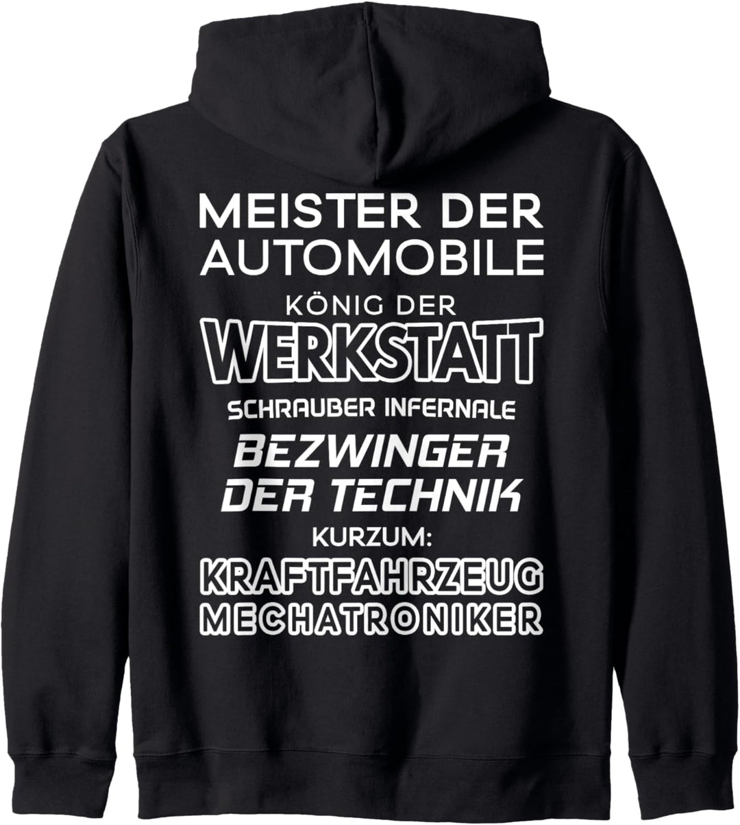 KFZ-Mechatronik König Der Werkstatt KFZ-Mechatroniker Kapuzenjacke