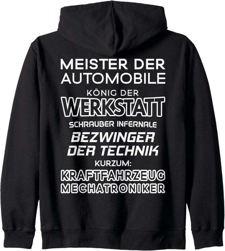 KFZ-Mechatronik König Der Werkstatt KFZ-Mechatroniker Kapuzenjacke
