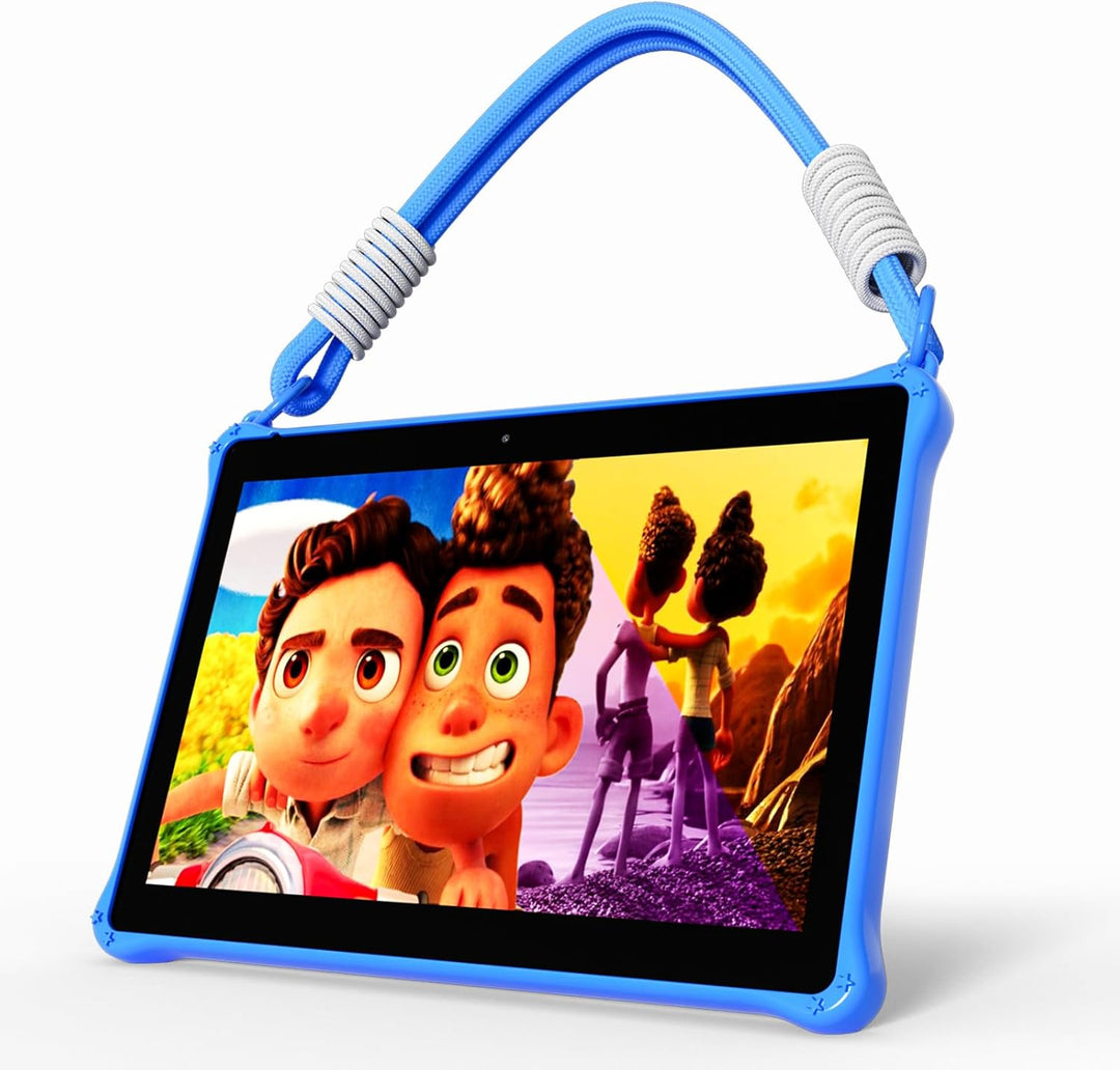 PRITOM 10-Zoll-Kinder-Tablet mit Android 13, 64 GB, erweiterbar auf 512 GB, Dual-Kamera, Tablet für