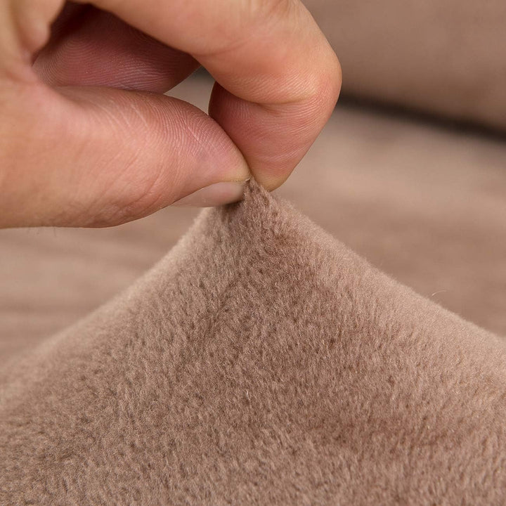 PETCUTE Sofabezüge Elastische 2 Sitzer Sofabezüge Dicke couchbezug Sofa Überwürfe Sofahusse Kamel 2