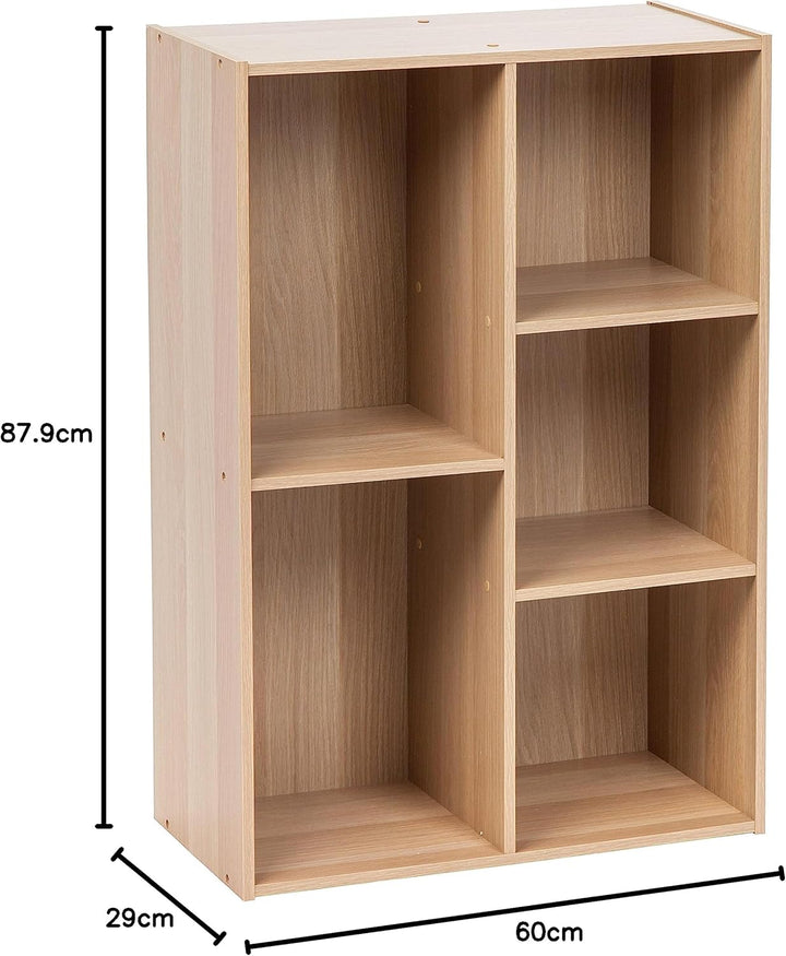 Iris Ohyama, Bücherregal, Regale mit 5 Fächern, Bücherregal, Trennwand, Display, Wohnzimmer, Schlafz