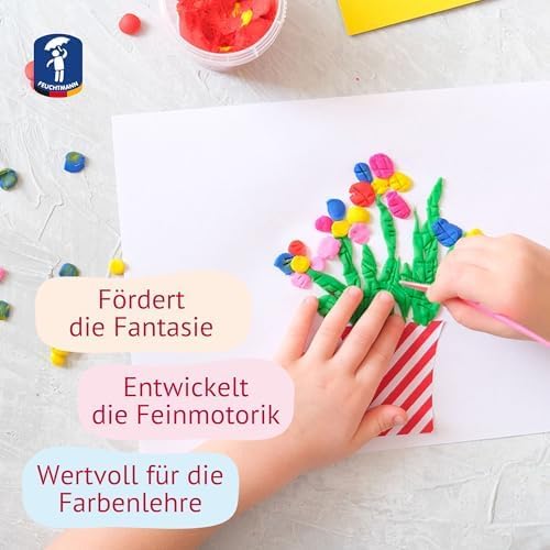 Feuchtmann MEINE LIEBLINGSKNETE Edu Edition Blau | 500g Kinderknete Einzeldose | glutenfreie Spielkn