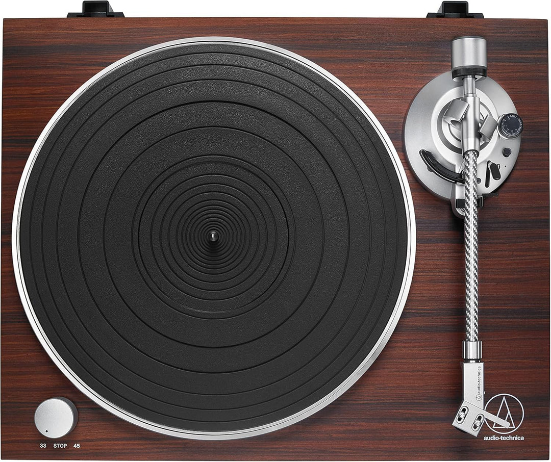 Audio-Technica AT-LPW50BTRW Kabelloser Plattenspieler mit Riemenantrieb Bluetooth Rosewood