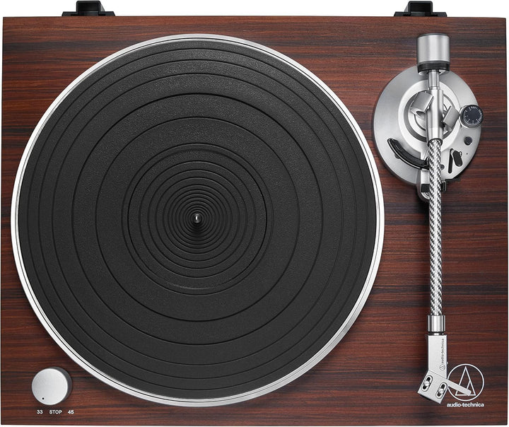 Audio-Technica AT-LPW50BTRW Kabelloser Plattenspieler mit Riemenantrieb Bluetooth Rosewood