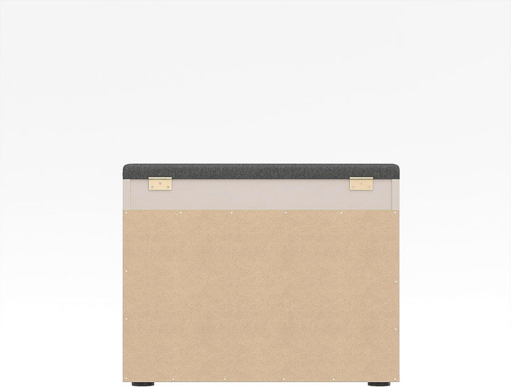 KOMTO Schuhbank mit Sitzfläche - Schuhregal Bank mit Stauraum Cashmere 60 x 48 x 32 cm Kleiner Schuh