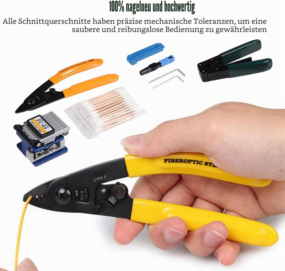 FTTH Splicing Splice LWL Abisolierwerkzeug Kit mit Fibre Cleaver LWL Abisolierwerkzeug Fibre Coating