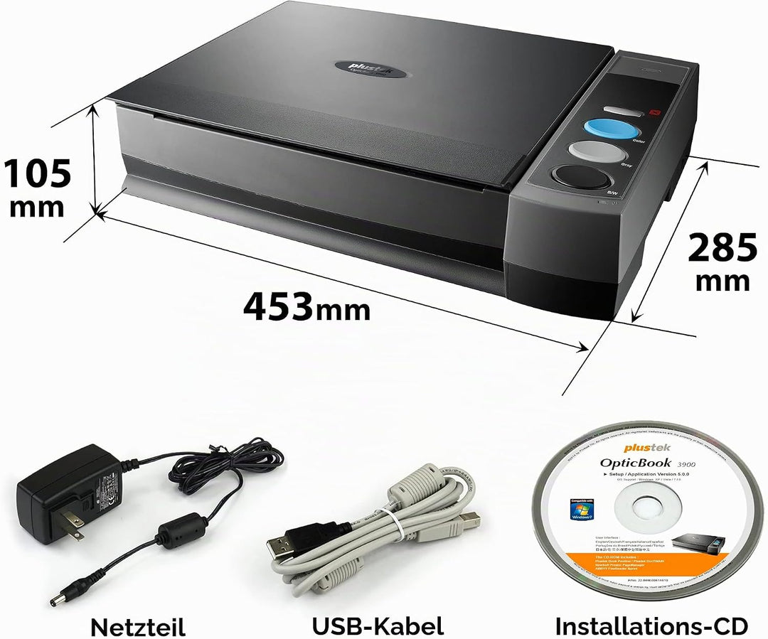 Plustek OpticBook 3800L - 0281 356995 Schwarz