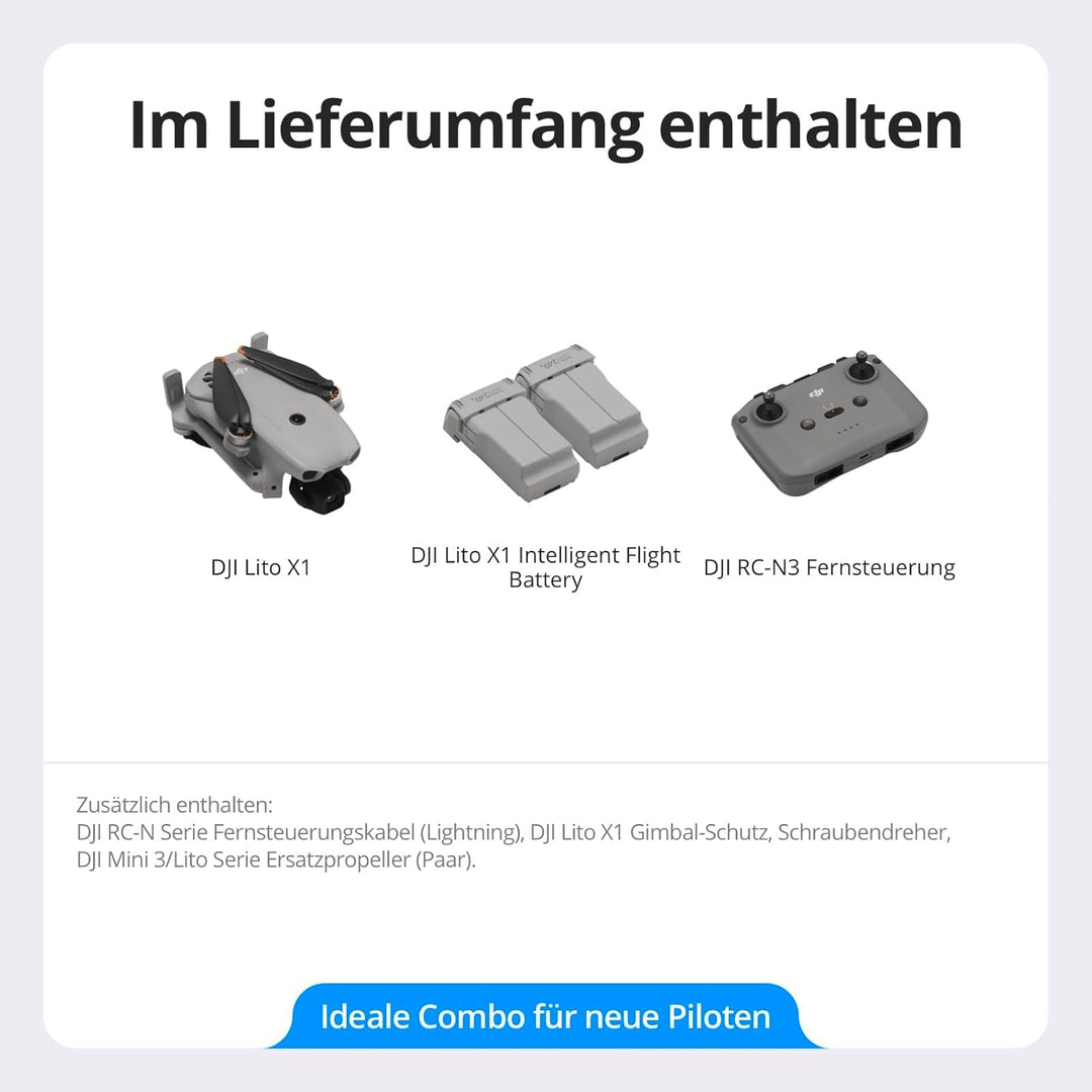 DJI Neo 2 Motion Fly More Combo, 4K Drohne Bundle mit Zubehör mit RC Motion 3 und Goggles N3, Start