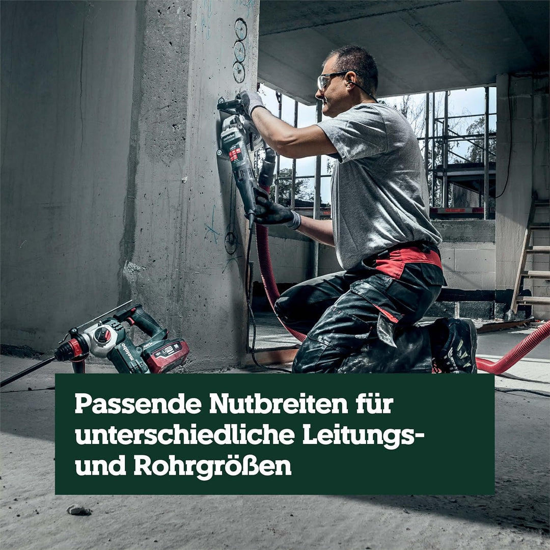 Metabo Mauernutfräse MFE 40 – 604040500 – Für präzise Elektroinstallationen zum Verlegen von Kabeln