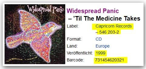 'Til the Medicine Takes, Audio-CD