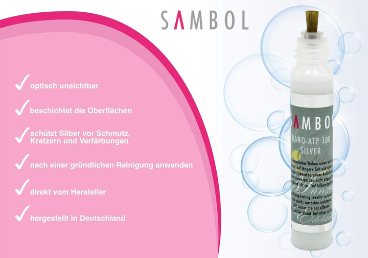 Sambol® Silber-Anlaufschutz NANO - ATP 100 Stift (25 ml) | Schutz vor Kratzern, Schmutz und Verfärbu