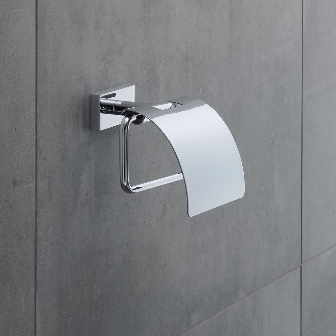 Duravit Papierrollenhalter Karree, Toilettenpapierhalter für 1 Rolle, Klopapierhalter Wandmontage, C