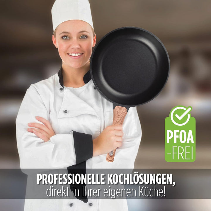 ROSMARINO Profi Bratpfanne 20 cm - Pfanne mit hervorragende Wärmeverteilung und Wärmeleistung - Raff