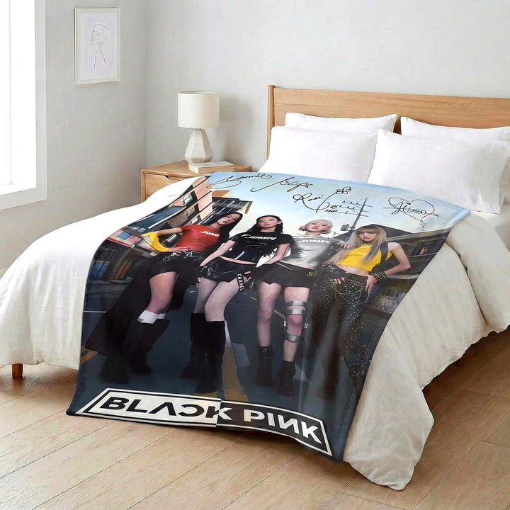 Blackpink Decke für Fans, Mehrzweck-Flanelldecke Superweiche Flanelldecke für Lounging Reisen Outdoo