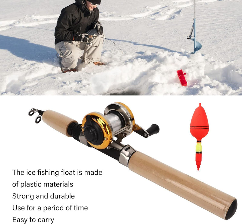 Alomejor Eisangelruten-Set, Winter-Eisangelausrüstung Tackle Tool Set mit Jigs für Eisangeln für Erw