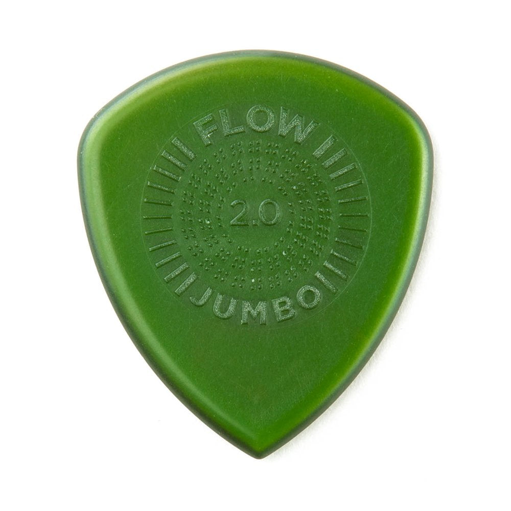Médiators Jim Dunlop 2,00mm Flow Jumbo Grip 2,00mm sachet de 12, 2,00mm