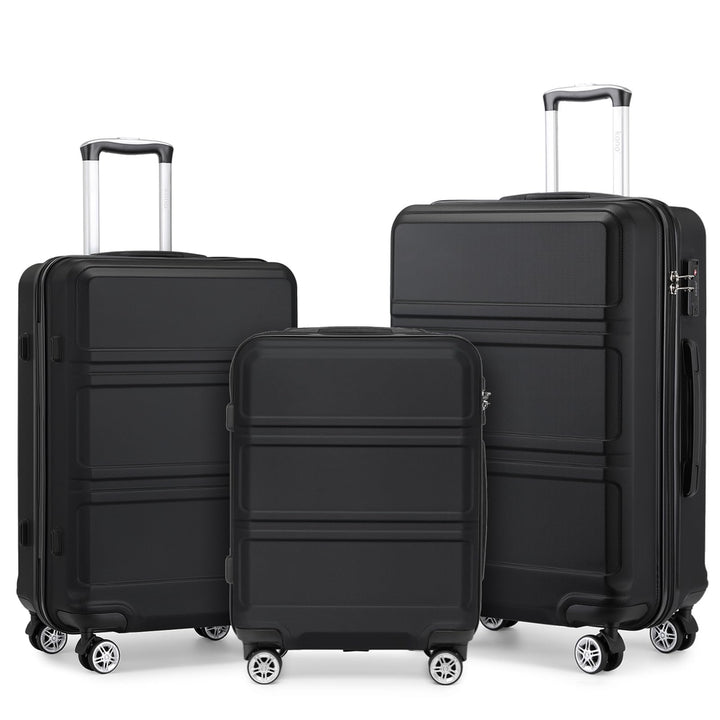 KONO Kofferset 3 Teilig Hartschalenkoffer von ABS Trolley Handgepäck Koffer Gepäck-sets M-L-XL Reise