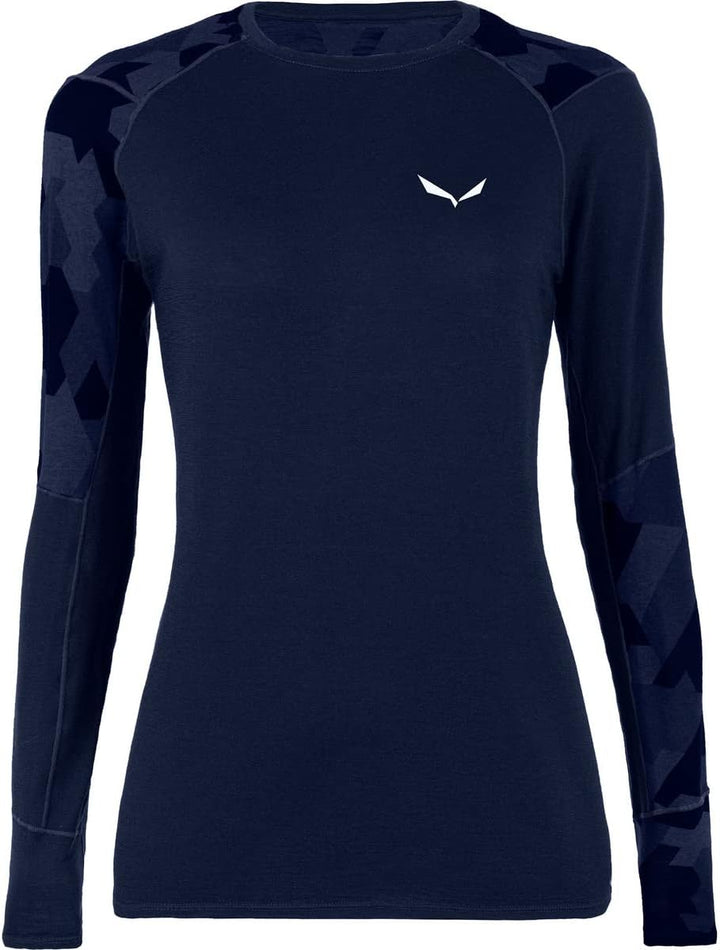 Salewa Damen Cristallo Warm Amr W L/S Tee. Langarmshirt 36 Marineblau Blazer, 36 Marineblau Blazer