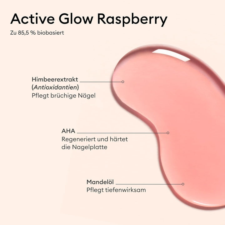 Manucurist Active Glow Himbeer-Geschenkset & grünes Öl – Enthält: 1 Pflege- und Make-up- Nagellack,