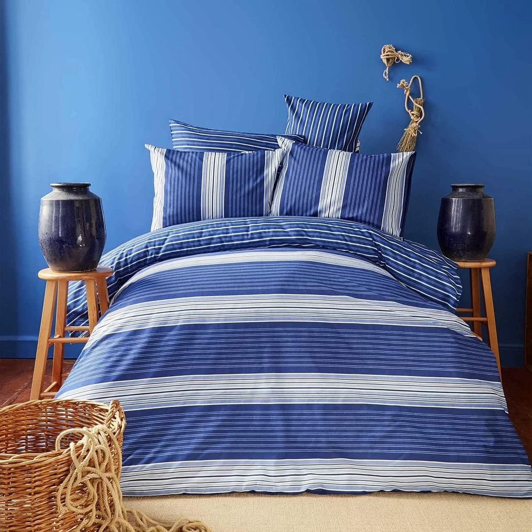 Nautica Home MOBY BETTWÄSCHE Set Satin 155X220 + 80X80 Kissenbezug, 155x220