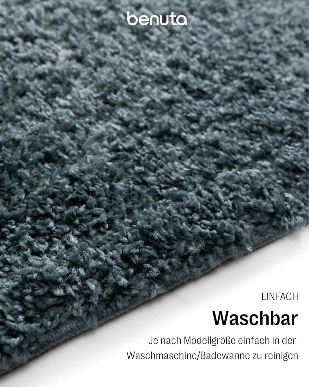 benuta Basic Hochflorteppich Soho - Kunstfaser - Rechteckig & im Style: Uni - Pflegeleicht für Wohnz