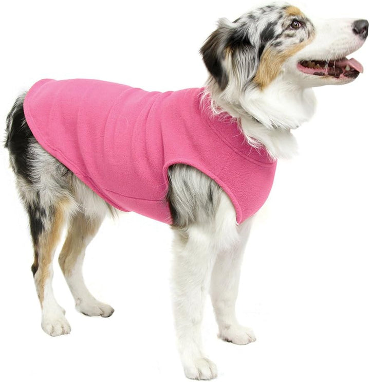 Gooby Stretch-Fleece-Weste, Hundepullover – Rosa, Grösse 6XL – Warmer Pullover Fleece Hundejacke – W