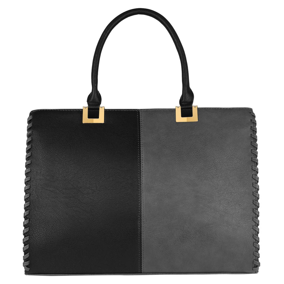 CRAZYCHIC - Damen Grosse Mehrfarbig Handtasche - Frauen Large Tote Shopper PU Leder - Schule Arbeit