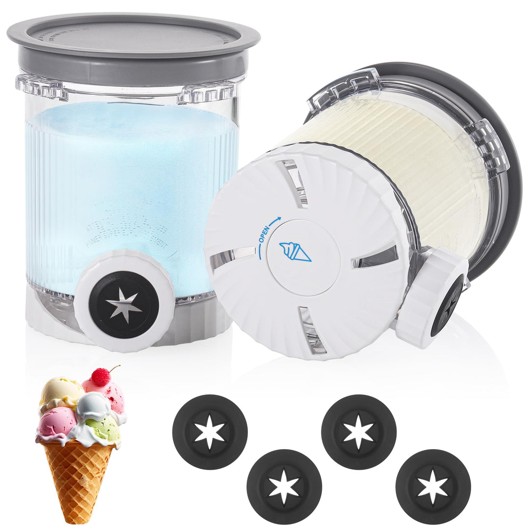 Hejo 2 Stück Behälter für Ninja Swirl, Eisbehälter für Ninja Creami Swirl NC700EU NC701EU-Serie, 480