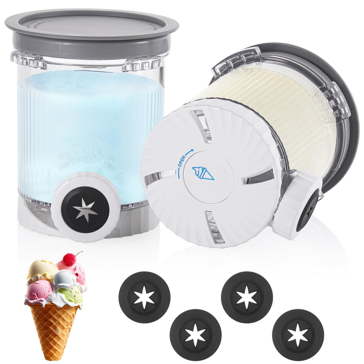 Hejo 2 Stück Behälter für Ninja Swirl, Eisbehälter für Ninja Creami Swirl NC700EU NC701EU-Serie, 480