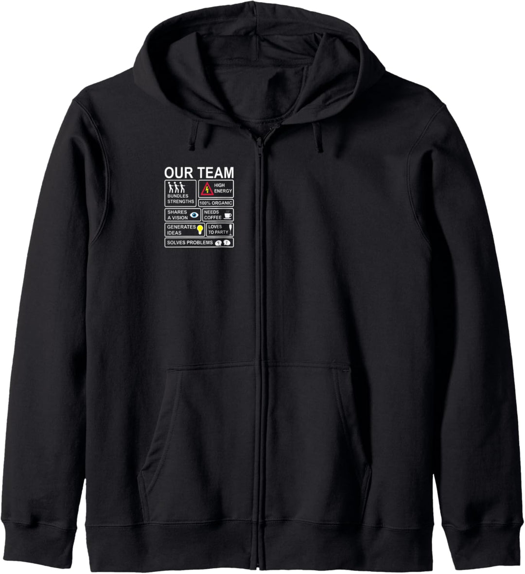 Unser Team – Teamwork. Kapuzenjacke