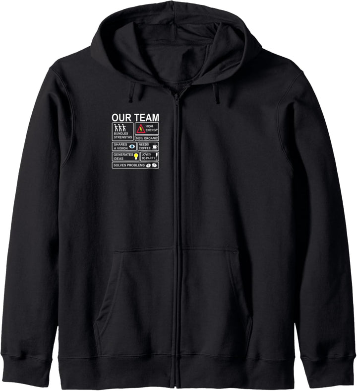 Unser Team – Teamwork. Kapuzenjacke