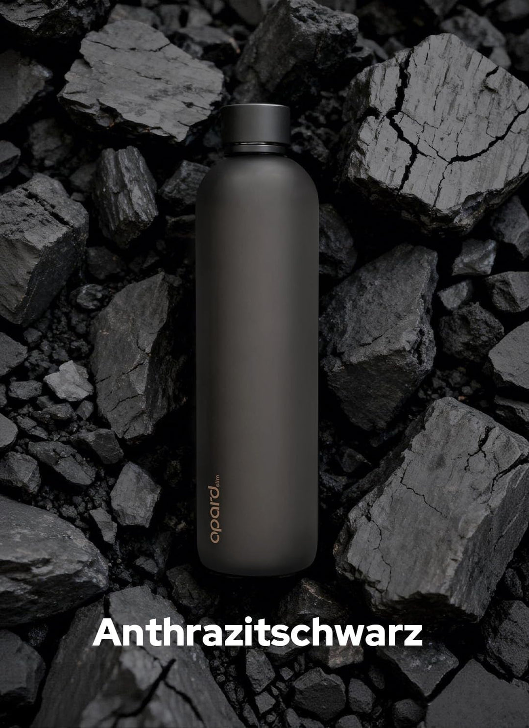 Opard Slim Trinkflasche 1l, Kohlensäure geeignet Wasserflasche, Water Bottle Spülmaschinenfest, BPA