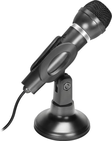 Speedlink CAPO Desk &amp; Hand Microphone - Tisch- und Handmikrofon, exzellente Klangqualität für Sprach