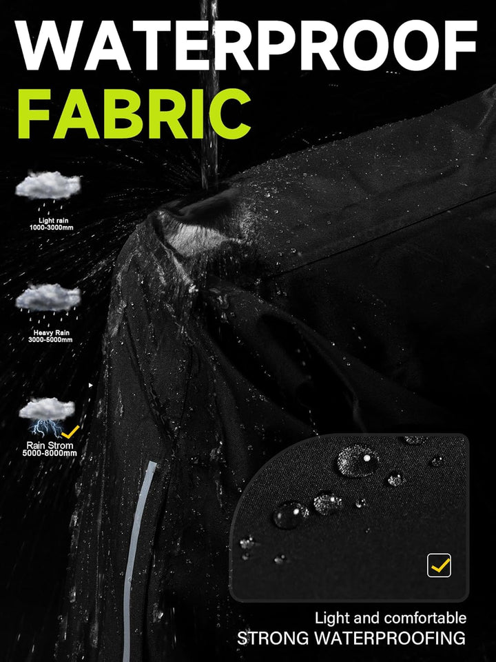 Coutyuyi Regenhose für Herren wasserdichte Winddichte Leichte Fahrrad Regenhose mit Reflektierende f