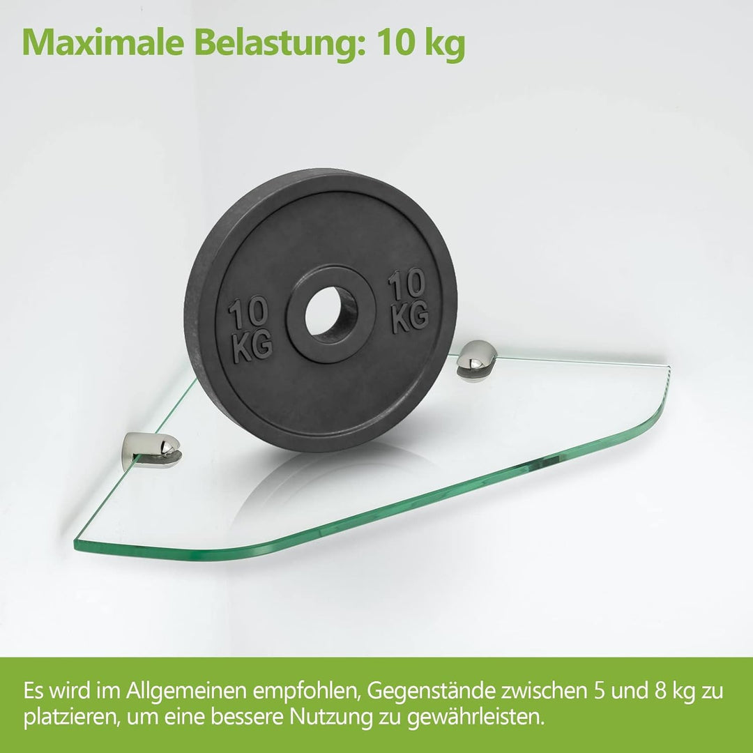S'AFIELINA Glasregal Duschablage 6mm Glas Eckregal Hartglas Glasablage Dusche Glas Ablage für Badezi