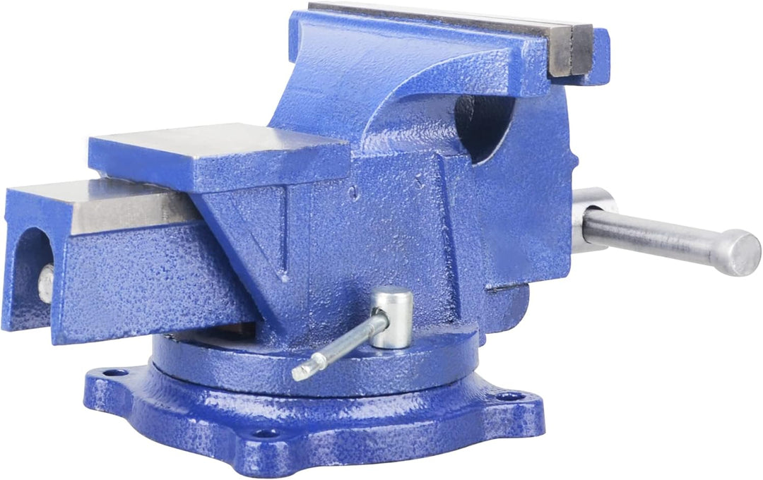 DAYUAN Schraubstock Drehbar 5'' Backenbreite Tischschraubstock mit Amboss 360° Drehbar Gusseisen Sch