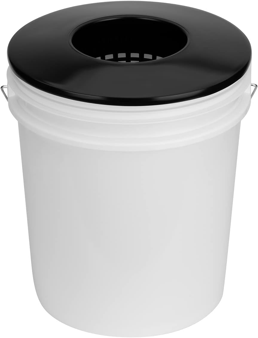 Tectsia 3 Stück Netztöpfe 15,2 cm für 5 und 3,5 Gallonen Eimer-Netz-Topfdeckel, breite Lippe, Hydrok