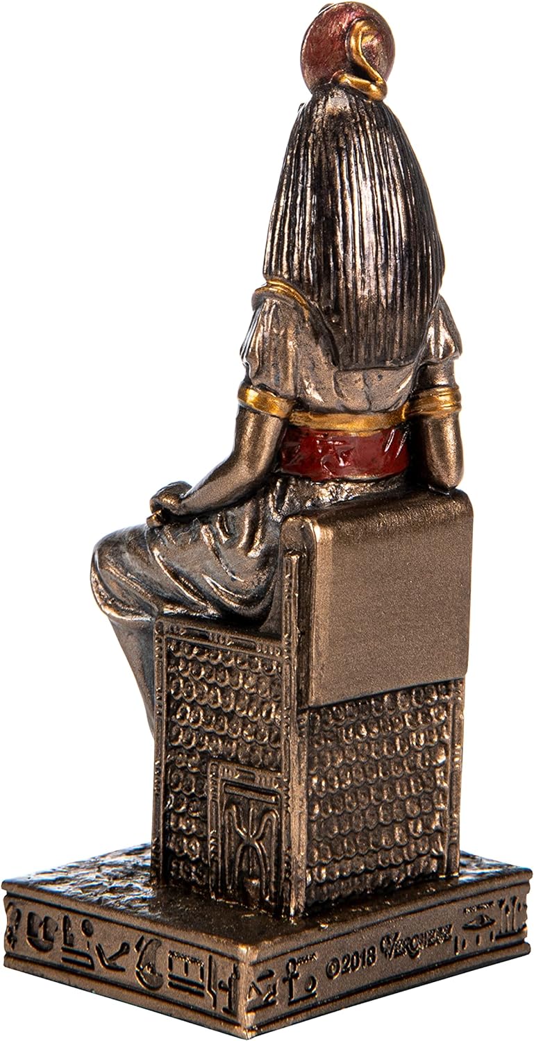 BEAUTIFUL GREEK STATUES Sekhmet Miniatur-Statue, ägyptische Göttin, Harz, handbemalt, Bronze, 7,4 cm