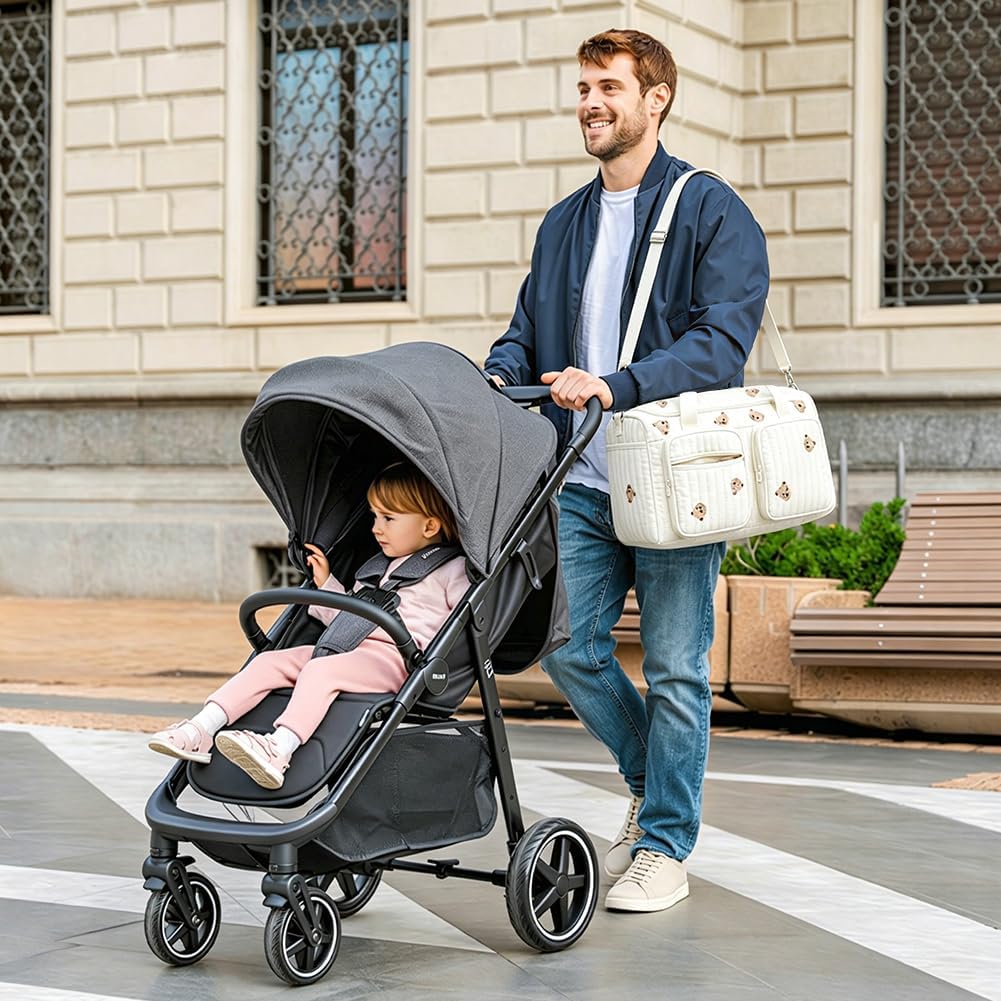 Vielseitige Wickeltasche für Mütter, Baby und Umstandstasche, Wickeltasche Kinderwagen für Mamas, Re