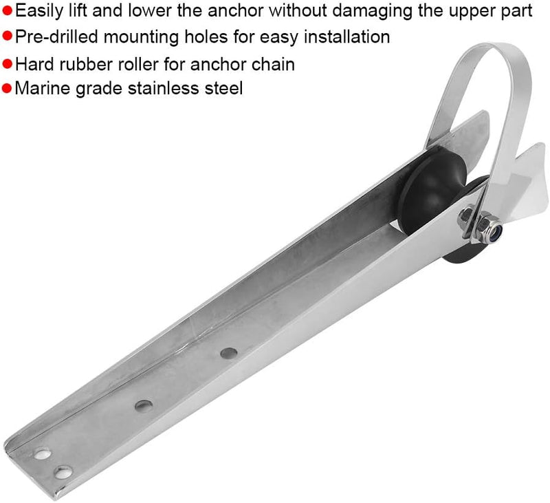 Fydun Bootsankerhalterung, Boots-Bogen-Anker-Rollenhalterung aus Edelstahl in Marinequalität 316 für