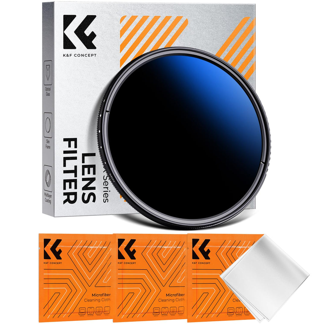 K&amp;F CONCEPT ND Filter 49mm Variabler Graufilter ND2-ND2000 (1-11 Blenden) | Optikglas mit 18-lagiger