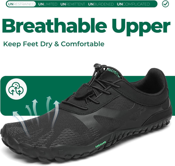 SAGUARO Herren Barfussschuhe Leicht Damen Traillaufschuhe rutschfeste Minimalistische Unisex Atmungs