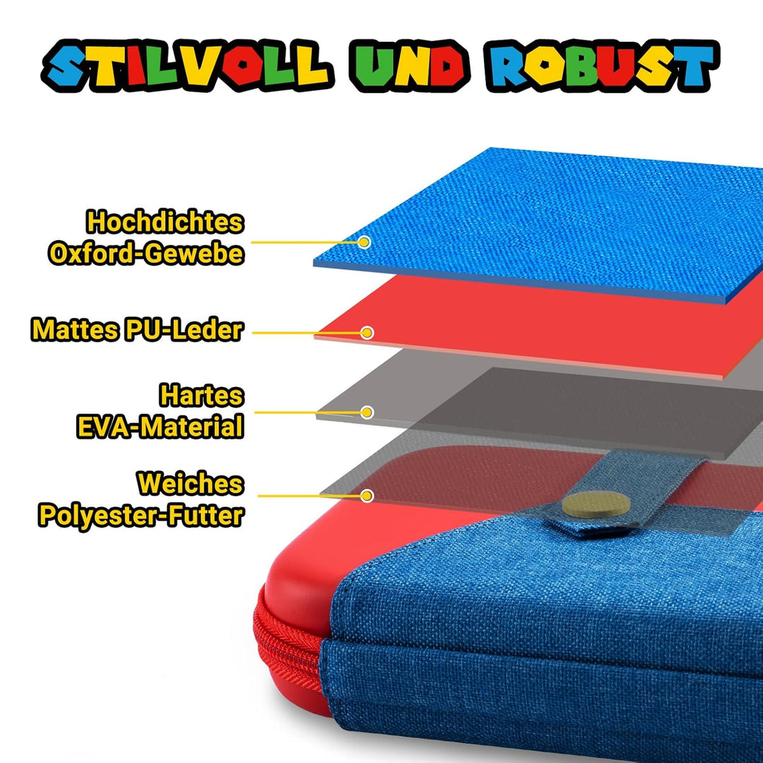 Switch 2 Tasche Kompatibel mit Switch 2 2025, Niedliche Tragbare Switch Hülle Protable Hard Shell Tr