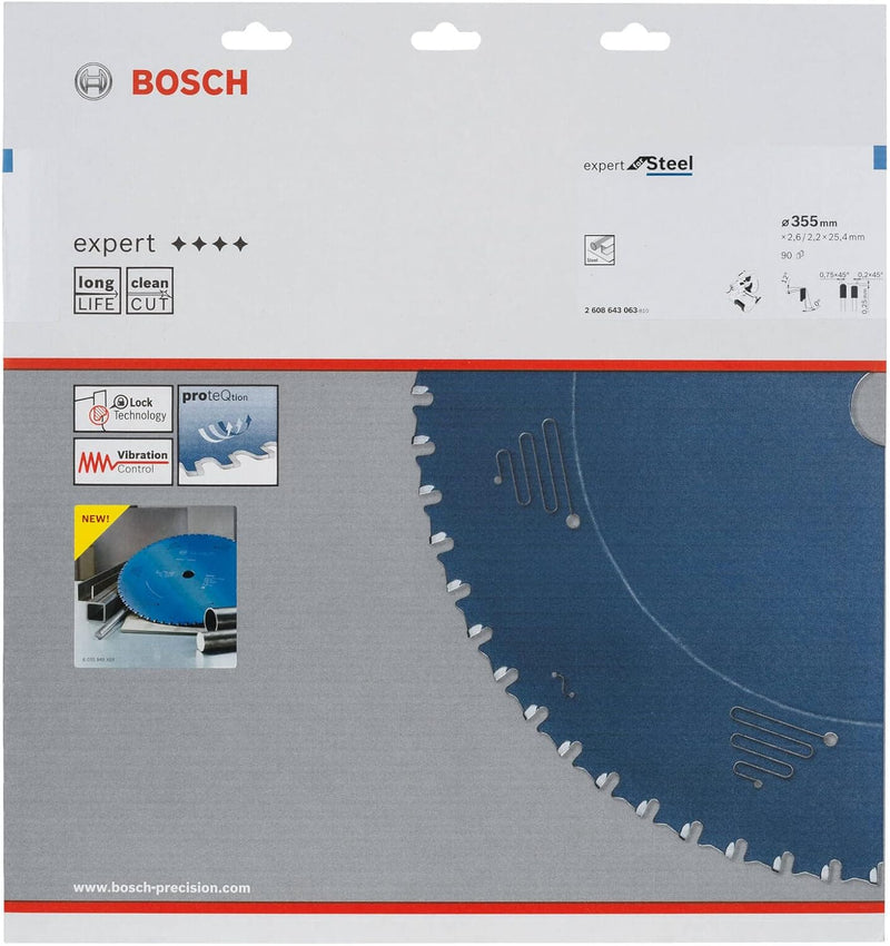 Bosch Accessories Bosch Professional 1x Kreissägeblatt Expert for Steel (für Stahl, Sägeblatt Ø 355