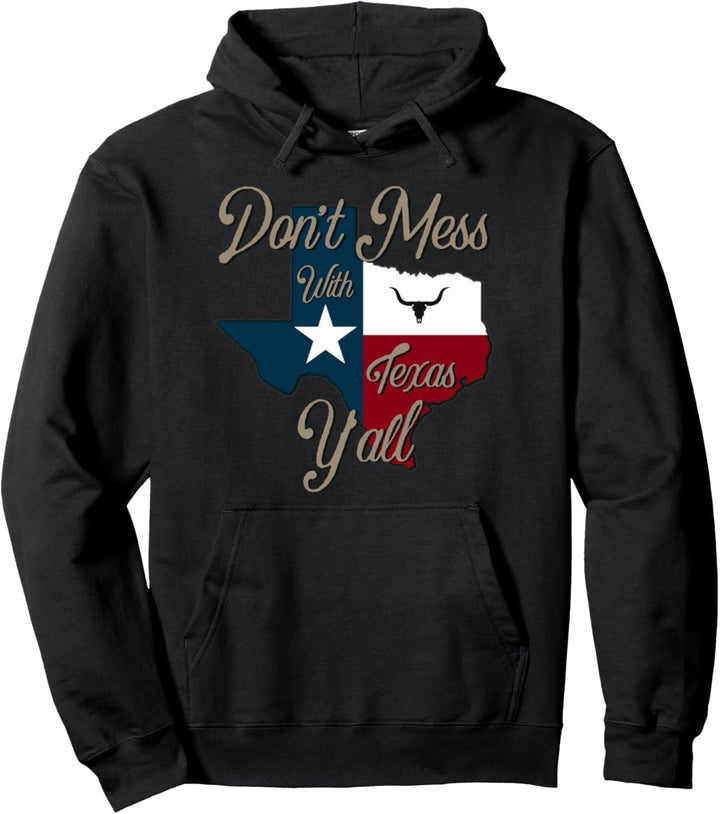 Texas Leg dich nicht mit Vintage Texas Longhorn Lone Star State an Pullover Hoodie
