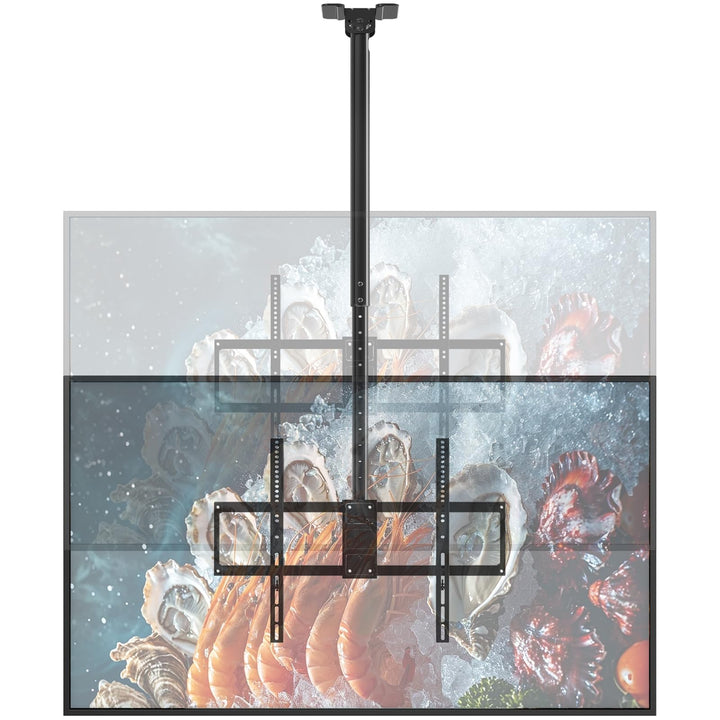 TV Deckenhalterung für 50 bis 100 Zoll, 80 kg Tragkraft, Höhenverstellbar 115-170 cm, Schwenk- und N