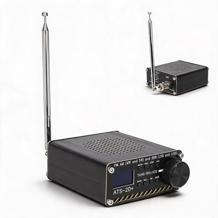 ATS 20+ Si4732 Funkempfänger, Multiband Funkempfänger mit Lautsprecher und Antenne für Camping Im Fr