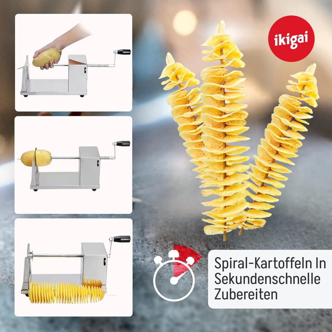Ikigai Spiralschneider Kartoffelschneider Kartoffel Twister, Uten Gemüse Schneider aus Edelstahl für