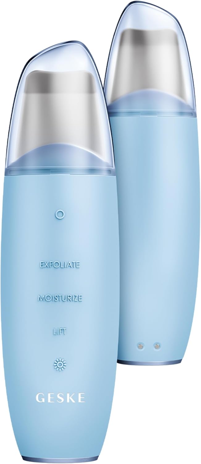 GESKE | SmartAppGuided™ MicroCurrent Skin Scrubber & Blackhead Remover | 9 in 1 | Skincare Tools | F