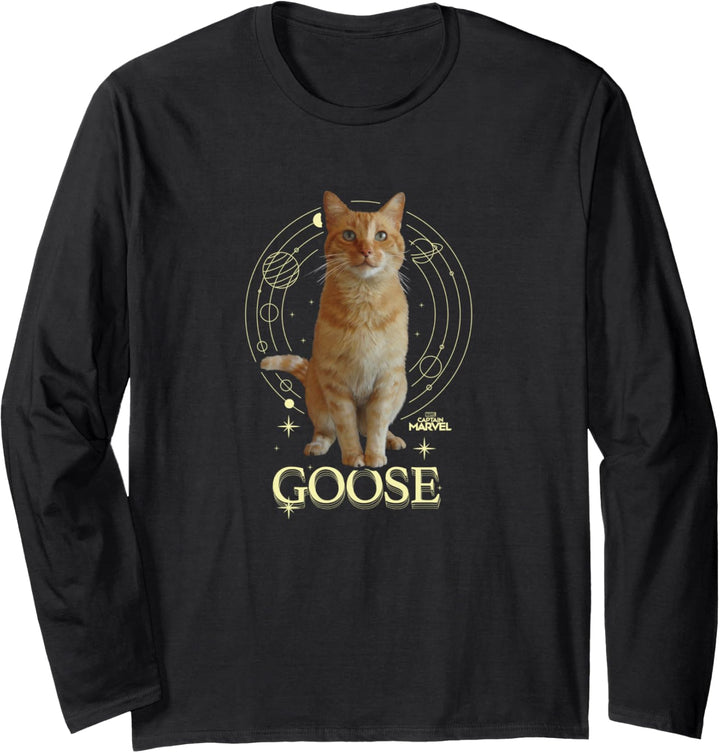 Captain Marvel Goose Yellow Celestial Portrait Langarmshirt